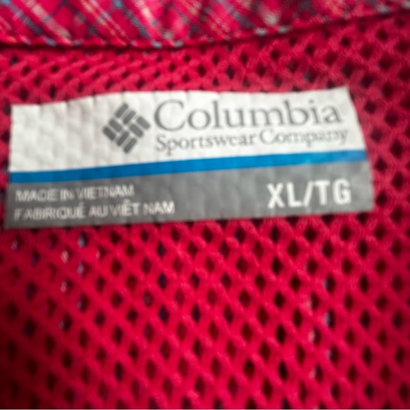 Columbia PFG Omni-Shade Pink Plaid Short Sleeve Fishing Shirt XL - Picture 2 of 16
